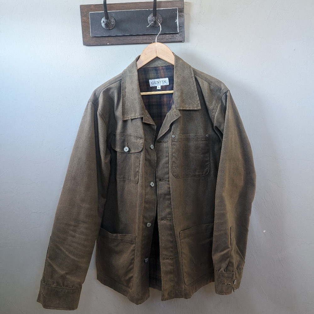 Gustin Waxed Lined Chore Coat Oak